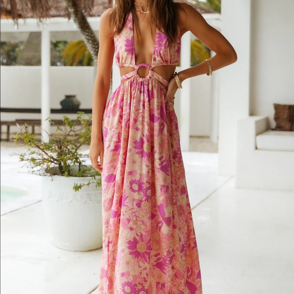 Pink & Purple Tropical Maxi
